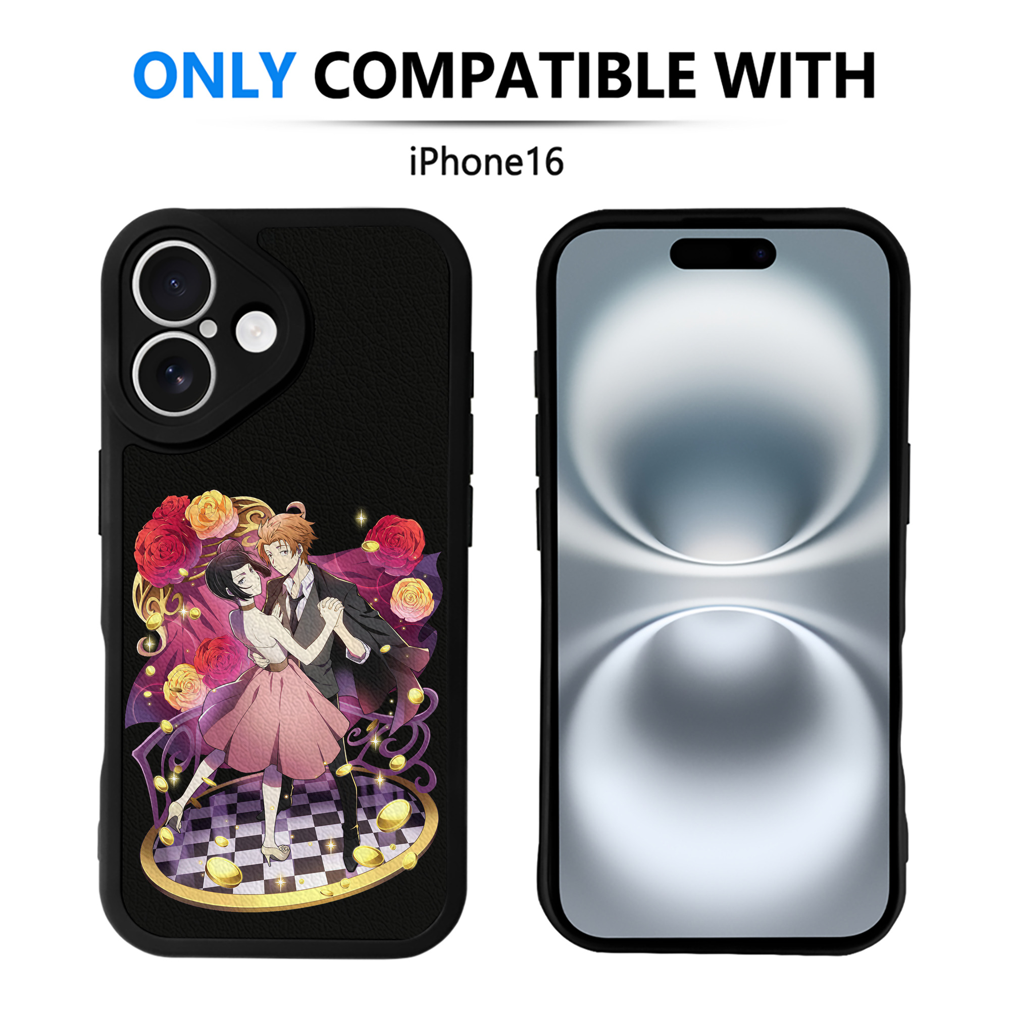（画像用） 文豪ストレイドッグス Bungo Stray Dogs 【iPhone 16シリーズ対応】シリコンスマホケース（レザー調） 材質：シリコン